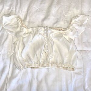 Flynn Skye off the shoulder crop top White Size XS